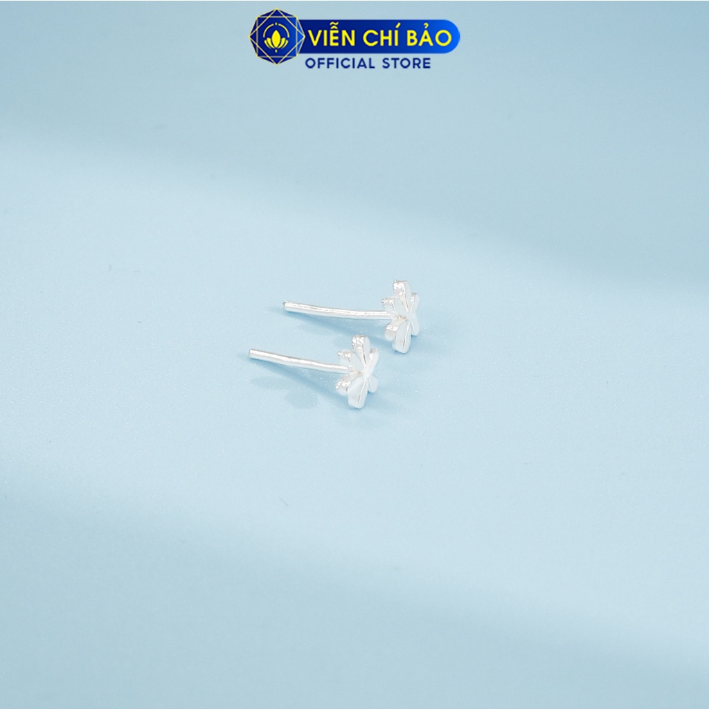 Bông tai bạc nữ hoa Cúc nhí chất liệu bạc 925 thời trang phụ kiện trang sức nữ Viễn Chí Bảo E018x