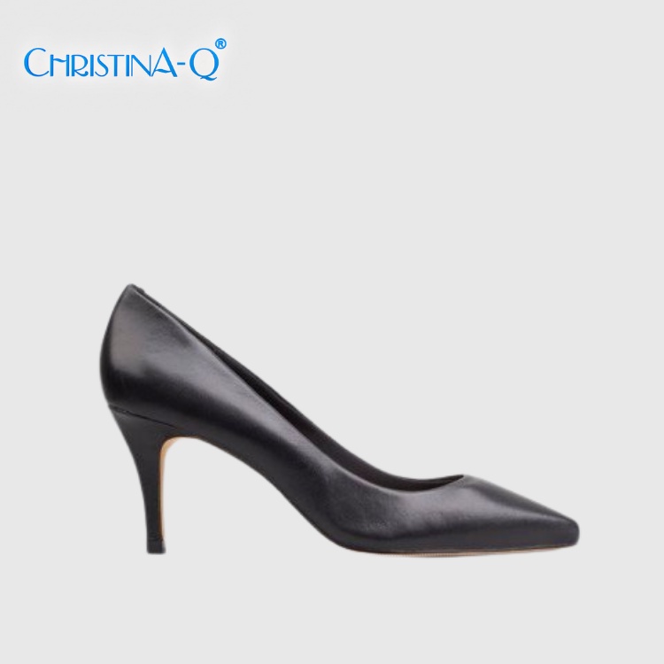 Giày nữ cao gót mũi nhọn da cừu cao cấp Christina-Q GBN245