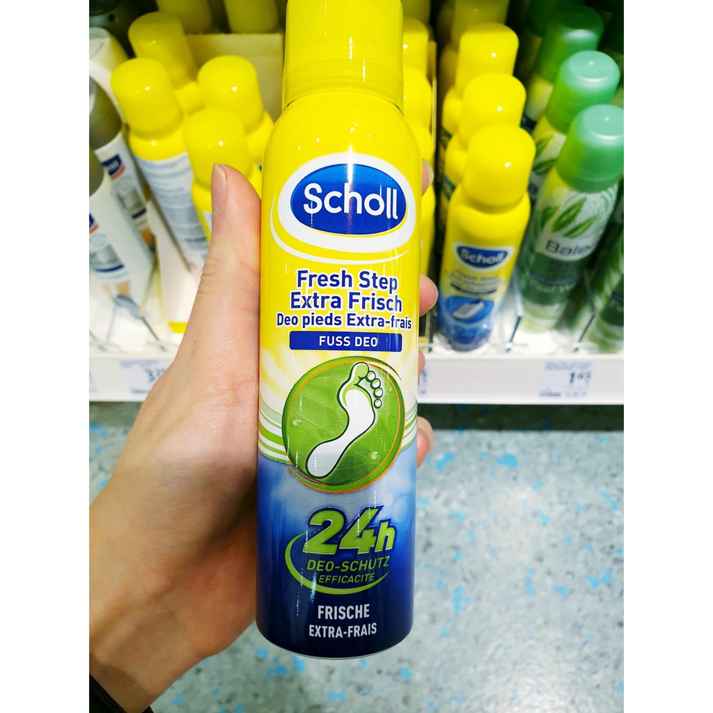 Xịt Khử Mùi Hôi cho Giày và Chân Scholl Fresh Step lọ 150 ml [Hàng nội địa Authentic Đức] | BigBuy360 - bigbuy360.vn