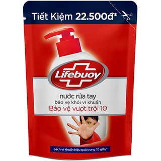 Nước Rửa Tay Diệt Khuẩn Lifebuoy Bảo Vệ Vượt Trội Túi 450g
