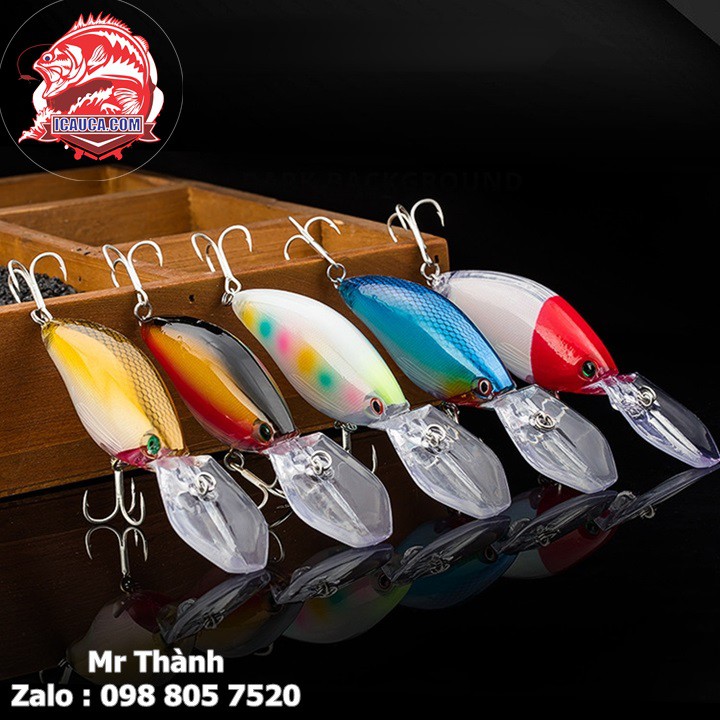 Crank 11cm 19g lặng 1,5m chuyên câu lóc chẽm nhồng măng mú tráp