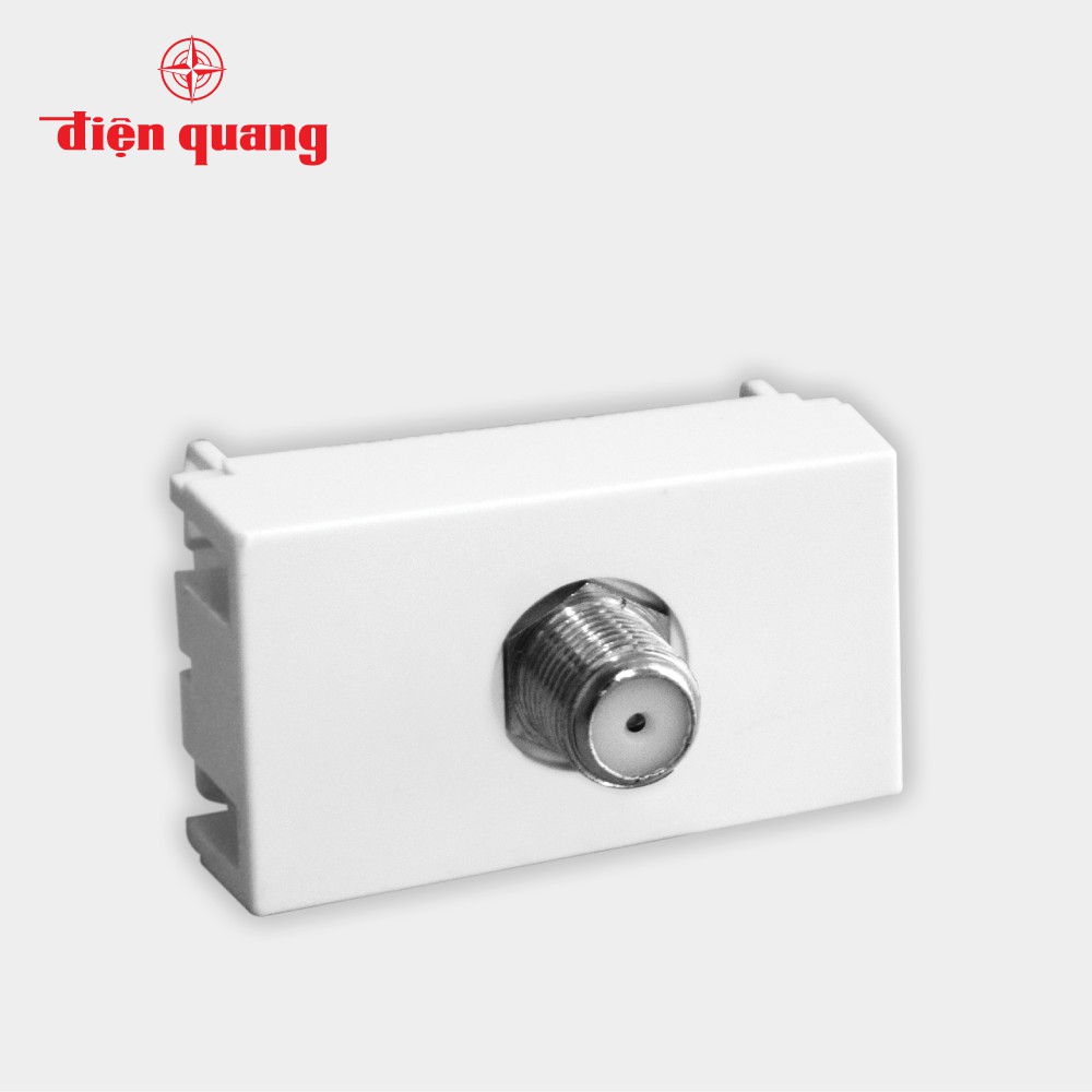 Set 3 Ổ cắm cáp tivi âm tường Điện Quang DQHome ĐQ IW1 TVO W (màu trắng)