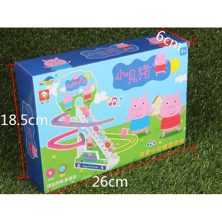 siêu hót Đồ chơi peppa pig leo bậc thang, cầu trượt dùng pin, có âm mã VFA590