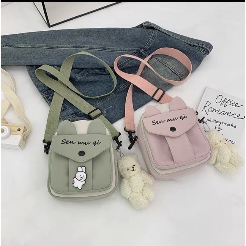 Túi đeo chéo nữ Túi đeo vai nữ mini vải canvas,đi chơi,cute,cá tính,đẹp,hàn quốc,đi tiệc,cute