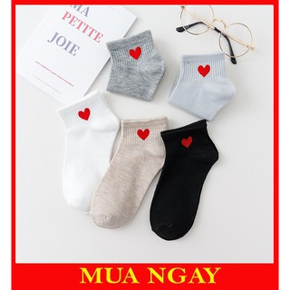 Tất vớ cổ ngắn hàn quốc trái tim TN07 cute
