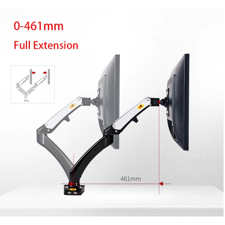 GIÁ TREO MÀN HÌNH MÁY TÍNH NB F100 (17-32inch) Monitor Arm