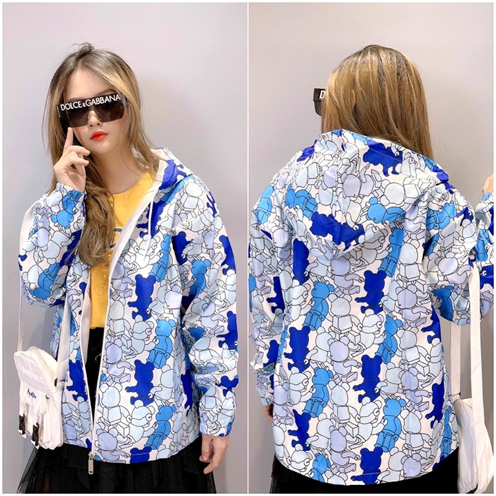 ÁO KHOÁC DÙ 3D Loang (M1280 - Gấu Bông)