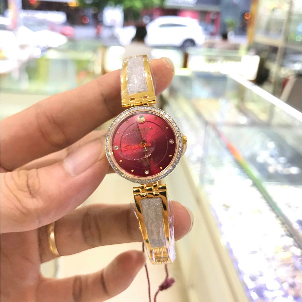 Đồng hồ nữ SUNRISE 9957SA Đính đá sang trọng Kính Sapphire chống xước chống nước tuyệt đối | BigBuy360 - bigbuy360.vn