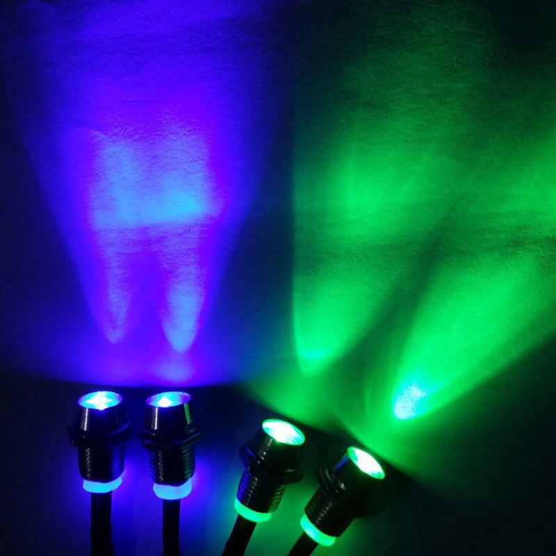 Set 4 đèn LED màu xanh lá và xanh dương 5mm RC gắn cho xe điều khiển từ xa 1/10 tiện dụng