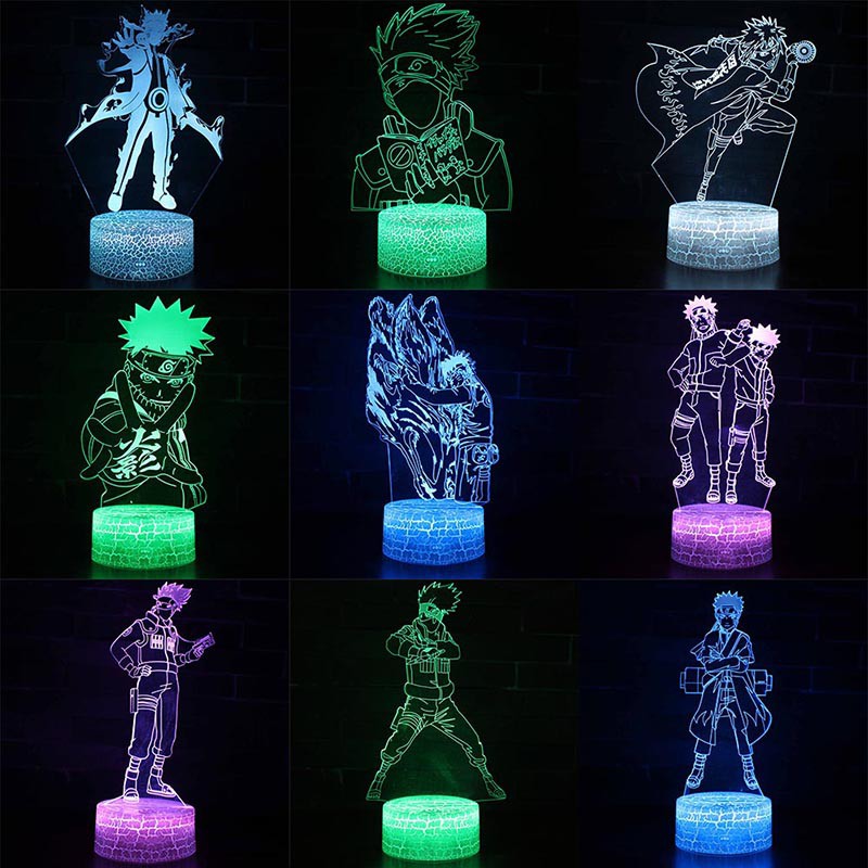 Đèn Ngủ Để Bàn Hình Naruto Uzumaki Sasuke 3d Độc Đáo