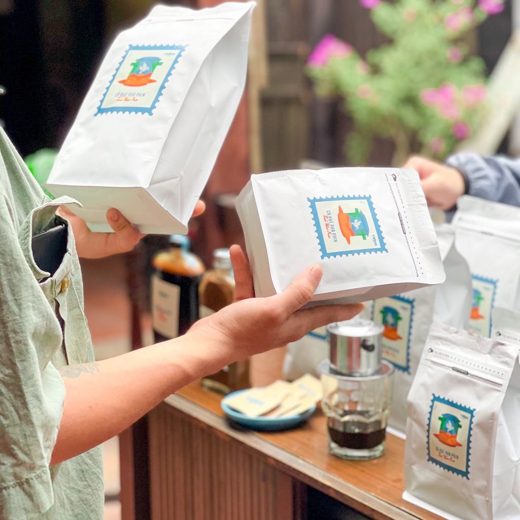 Cà phê  Robusta 100% nguyên chất vị truyền thống đậm đà thơm nồng cafe pha phin ngon gói 500gr từ Trình cà phê