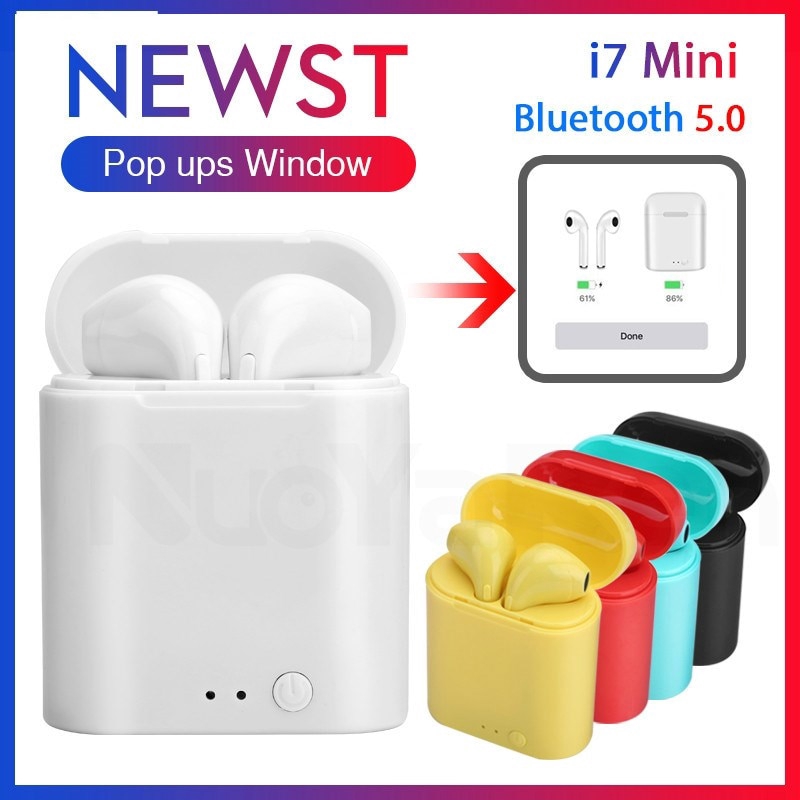 Tai Nghe Bluetooth 5.0 Không Dây I7 Mini Tws Pop-Ups Cho Xiaomi Huawei