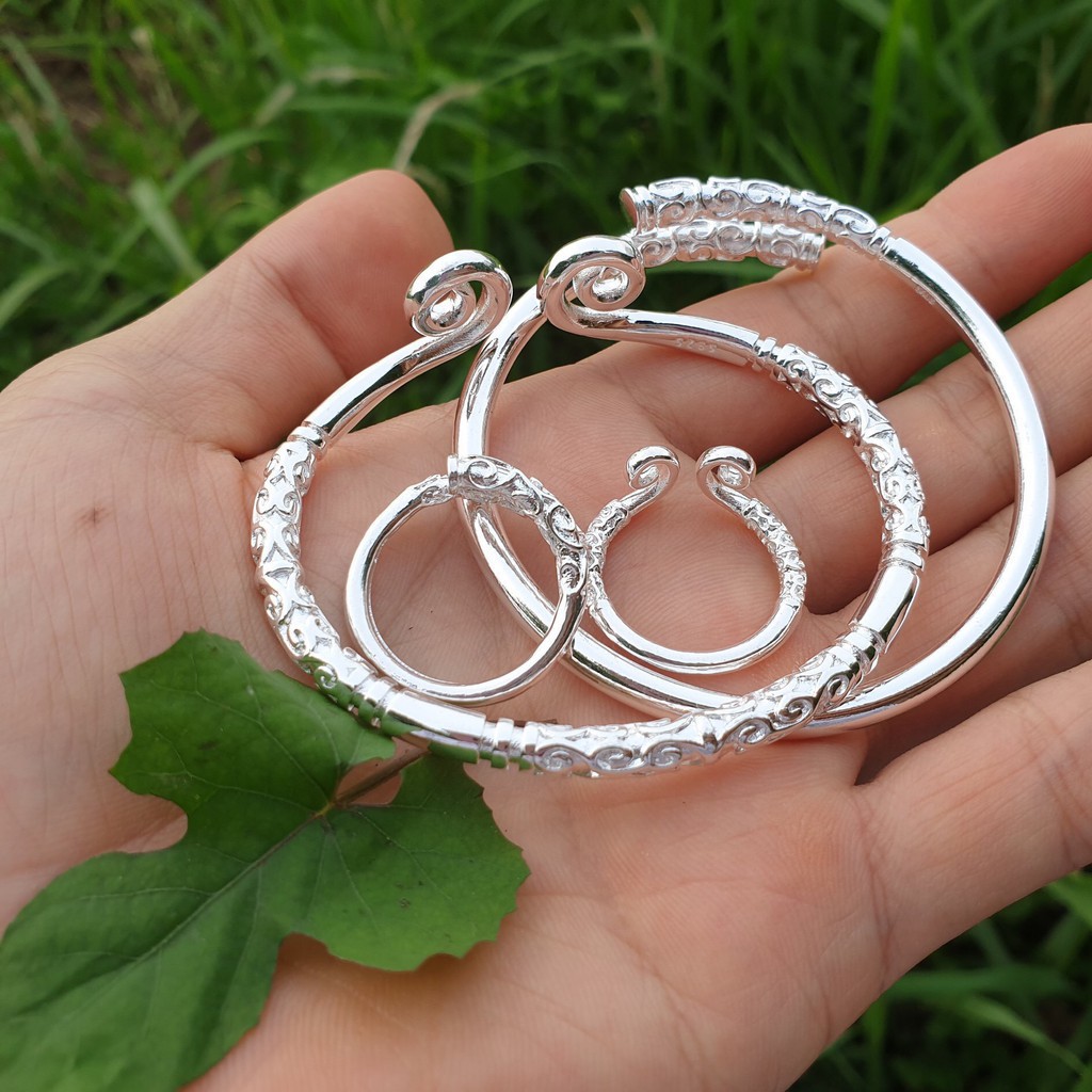 Lắc tay bạc Combo 1 Vòng Kim Cô- 1 Nhẫn kim cô WuKonG - Unisex | BigBuy360 - bigbuy360.vn