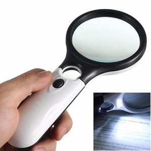 Kính Lúp Đọc Sách - Làm Việc Có Đèn Size To - 10x -20x - 2 Thấu Kính - 3 Đèn Led - Giá Rẻ Vô Địch