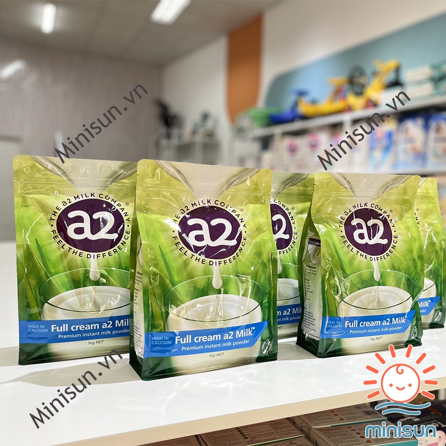 Sữa A2 nguyên kem Úc túi 1kg date 2025 có tem phụ đầy đủ