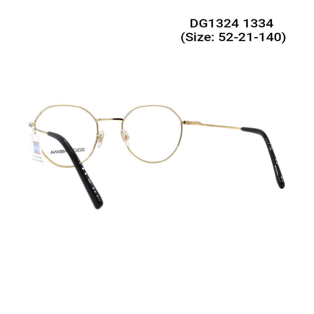 Gọng kính nam nữ chính hãng Dolce &amp; Gabbana DG1324 màu sắc thời trang, thiết kế dễ đeo bảo vệ mắt