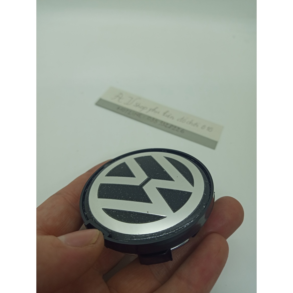 Logo chụp mâm, ốp lazang bánh xe ô tô Volkswagen Đường kính 63mm