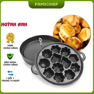 Khuôn làm bánh bông lan chống dính 12 bánh Huỳnh Anh HA001