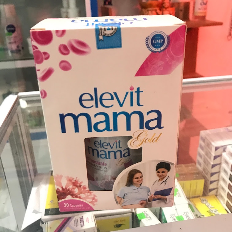 ✅ sắt Elevit Mama viên uống bổ sung sắt vitamin tổng hợp bầu trước bầu sau sinh chứa DHA mẫu mới H30v