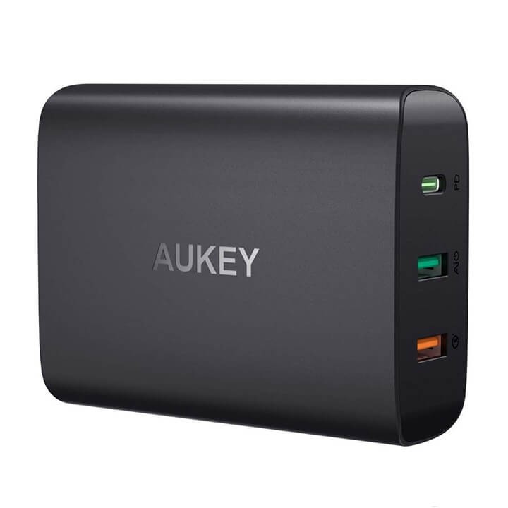 Củ sạc nhanh 3 cổng 74.5W PD 3.0 QC3.0 Aukey PA-Y13