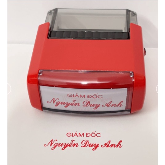 Khắc dấu chức danh kích thước 18x47mm