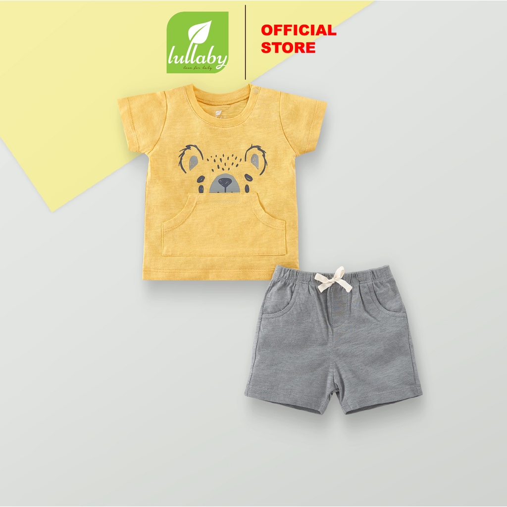 LULLABY Bộ cộc tay BT túi Kangaroo NH655P