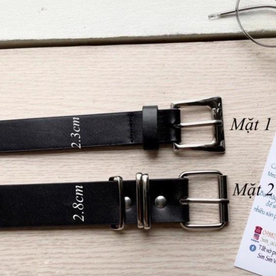 Thắt Lưng Da Nam Nữ Dây Nịt Chain Xích - Thắt Lưng Unisex 2 Hàng Khoen Chain Xích Dây Xích Treo Quần - Maxshopdoc