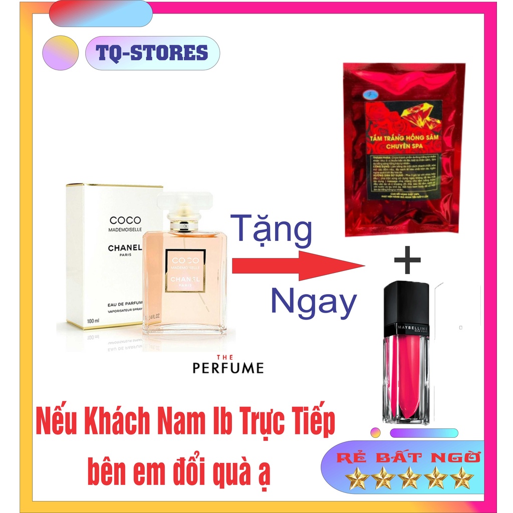 (MUA 1 TẶNG 2 QUÀ ) Nước Hoa nữ Coco Hồng 𝗠𝗮𝗱𝗲𝗺𝗼𝗶𝘀𝗲𝗹𝗹𝗲 EDP 100ML | Thế Giới Skin Care
