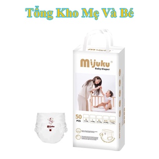 [MÃ GIẢM GIÁ + QUÀ TẶNG] Bỉm Mijuku Nhật siêu mỏng Bịch 50 miếng đủ size M, L, XL, XXL, XXXL