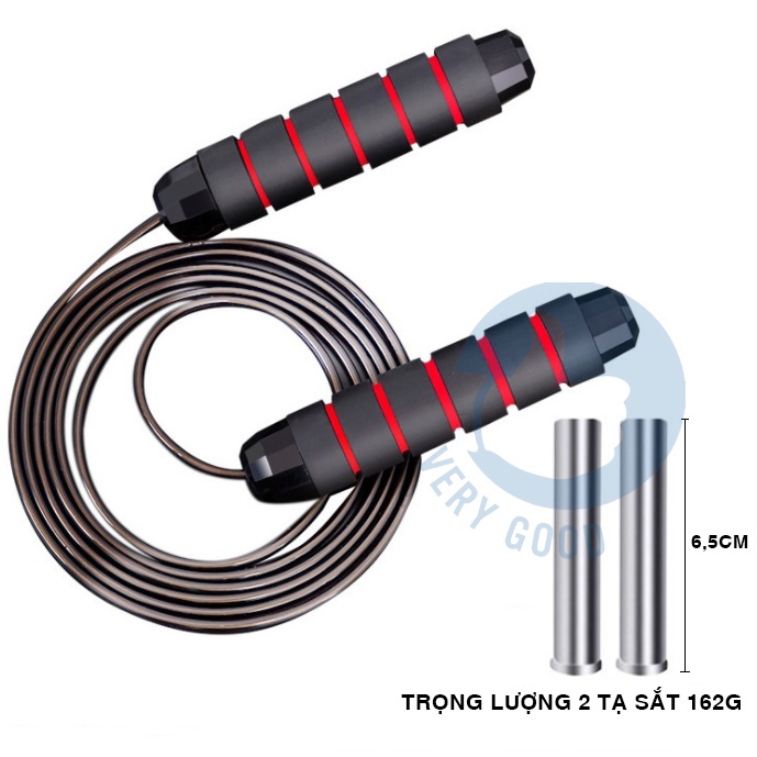 Dây Nhảy Cá Nhân Lõi Cáp Tích Hợp Tạ Sắt Tay Cầm Cao Cấp Tập Thể Dục, thể Thao Chính Hãng Sport