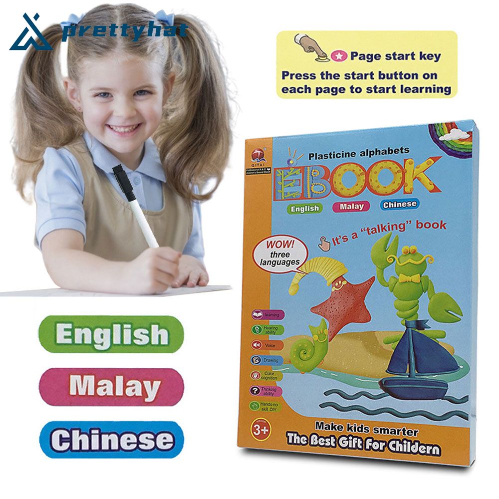 【Ready Stock】 Malay English Chinese Point Reading Child Early Education Learning Machine Toy Audio Book Smart eBook 【Prettyhat】