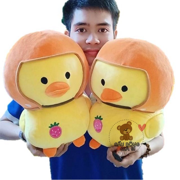 GẤU BÔNG VỊT ĐỘI NÓN BẢO HIỂM 40CM ĐÁNG YÊU SIÊU MỀM MỊN