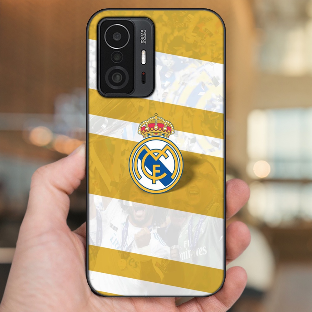 Ốp lưng Xiaomi 11T viền đen in hình Real Madrid