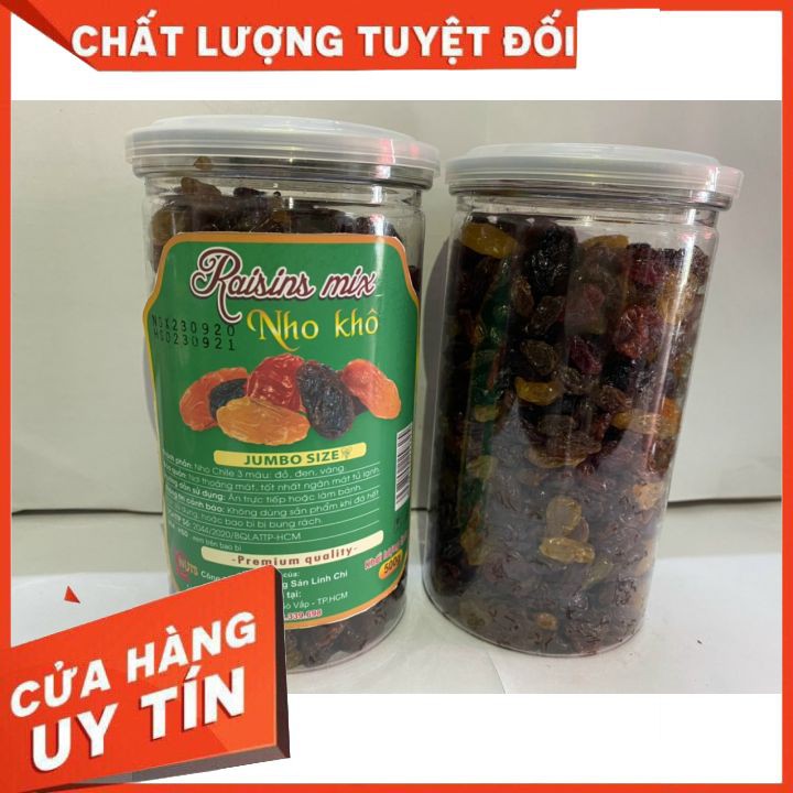 500g Nho khô Chi Lê Không hạt