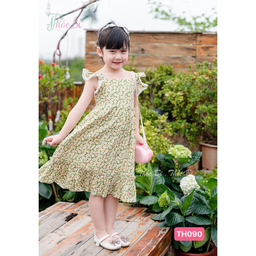 Váy Bé Gái Thô Cotton, Đầm Bé Gái Dáng Maxi Mềm Mát Size 1 Đến 10 Tuổi