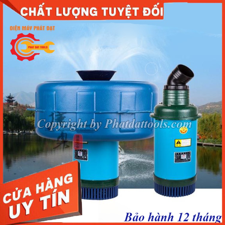 Máy bơm sục khí oxy hòa tan cho ao hồ nuôi cá-Máy tạo đài phun nước-Công suất 1.1KW-1.5KW-2.2KW-Bảo hành 12 tháng