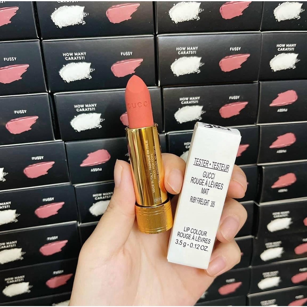 Son Gucci Tester Dòng Matte và Satin  -  Tester Box Trắng Như Ảnh Chụp