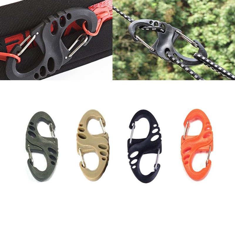 12 cái Mini nhỏ Carabiner Kẹp Molle Webbing Quickdraw Ba lô Ngoài trời Khóa chụp Khóa móc Móc treo Móc treo Dây buộc Cùm