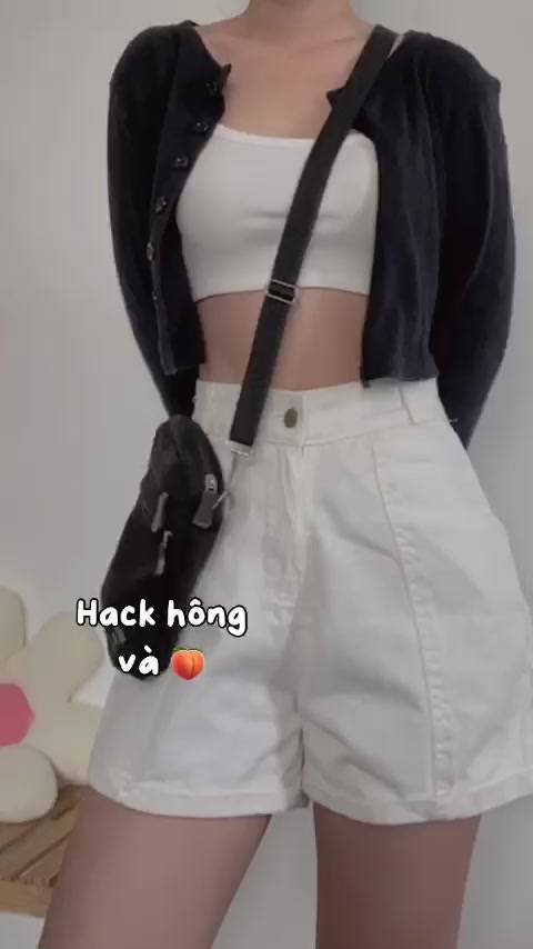 Quần short jean ống rộng nữ lưng cao, quần short bò nữ cạp cao C1 | BigBuy360 - bigbuy360.vn