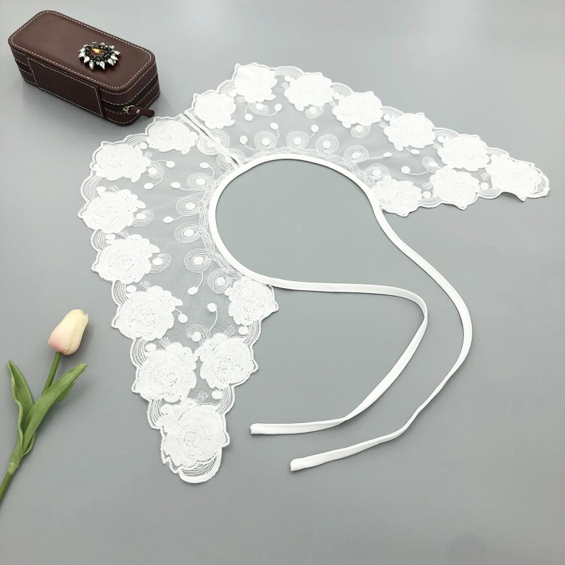 Cổ Áo Giả Thêu Hoa Có Thể Tháo Rời Tiện Dụng