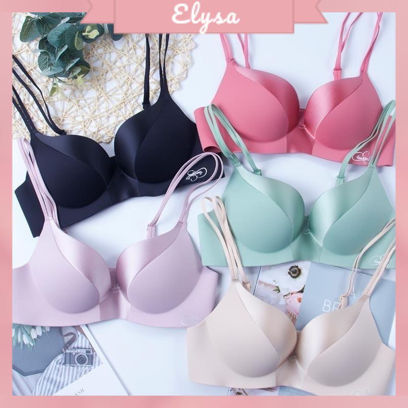 Áo Lót Đúc Su Phối Gấm Lụa Không Gọng Đệm Dày Nâng Ngực