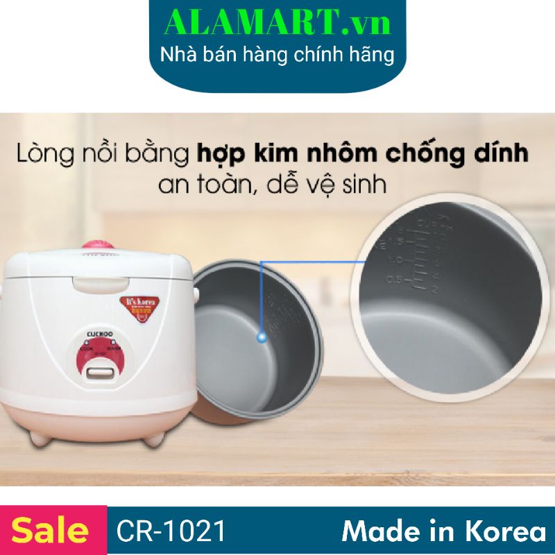 Nồi cơm điện Cuckoo CR-1021 1.8L nấu 1 kg gạo ( MADE IN KOREA)