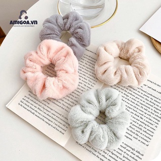Dây Cột Tóc Lông Thỏ Mềm Mại Giữ Ấm Dễ Thương
