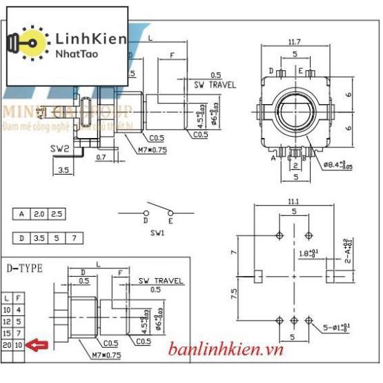 Công Tắc Vô Cấp EC11 Mã LK_00817
