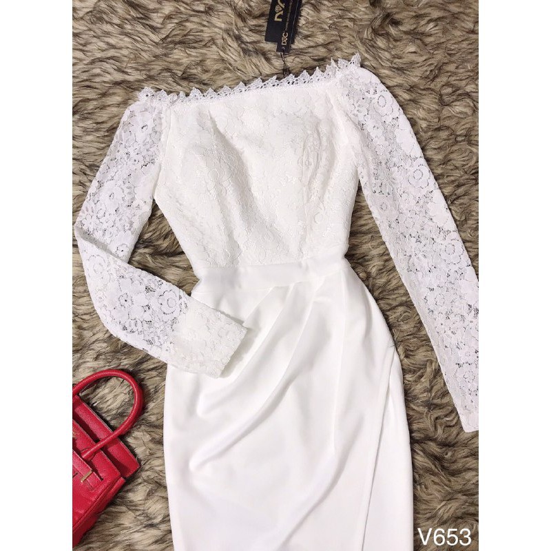 Đầm body bẹt vai tay dài V653 ⚡FLASH SALE⚡ | BigBuy360 - bigbuy360.vn
