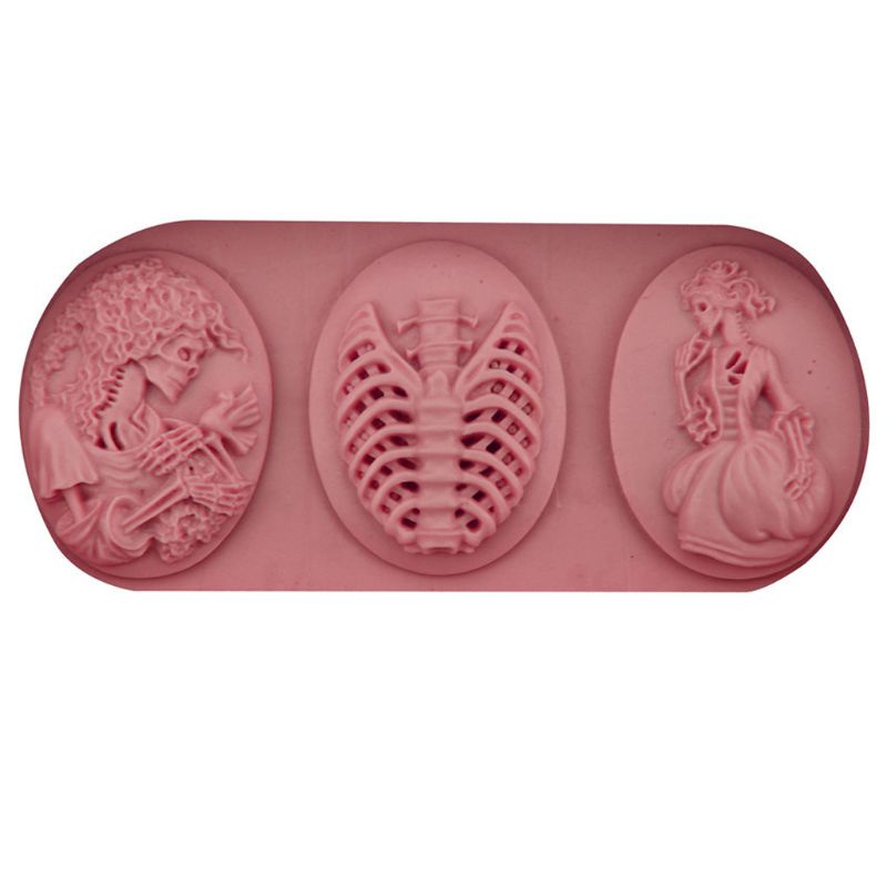 Khuôn silicone làm mặt dây chuyền hình đầu lâu 3D