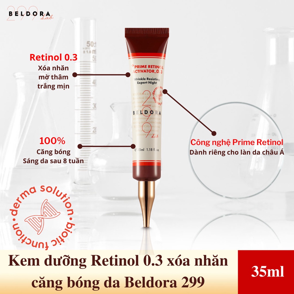 Kem Dưỡng Retinol Beldora 299 Prime Chống Lão Hóa Và Ngăn Ngừa Nếp Nhăn 35ml