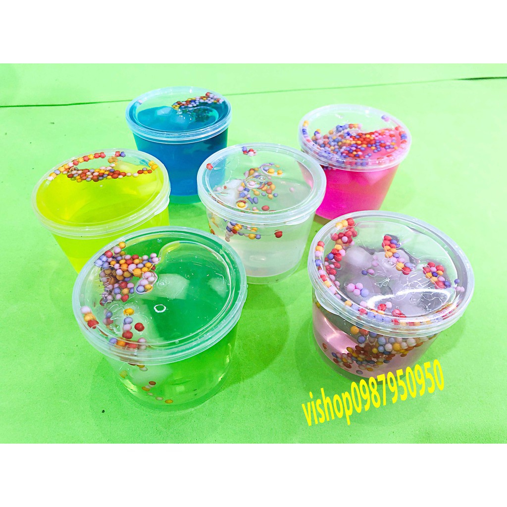 đồ chơi slime -lọ chất nhờn mềm dẻo lọ có thạch xốp  mã YWH20 QCV53