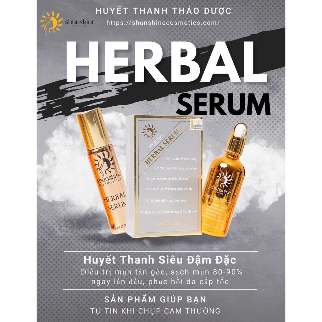 Shunshine cosmetics serum dưỡng da, tái tạo da - herbal