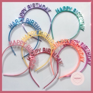 Bờm chữ Happy Birthday tráng gương lấp lánh nhiều màu sắc